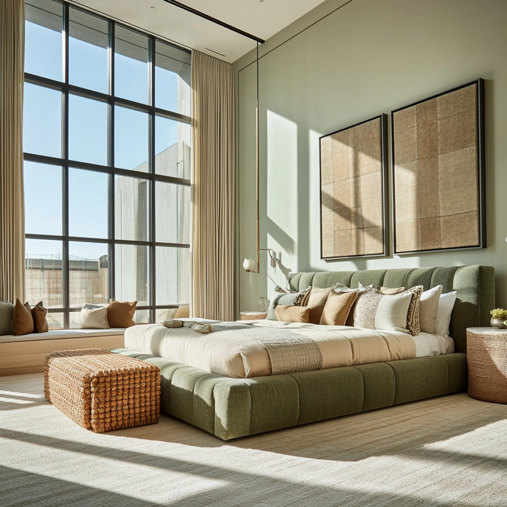 green farmhouse bedroom ideas 27