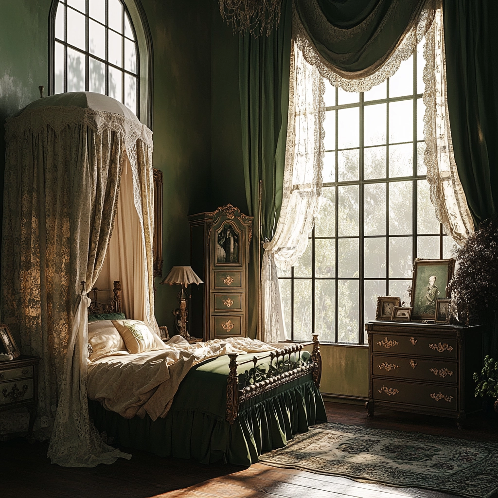 green farmhouse bedroom ideas 36