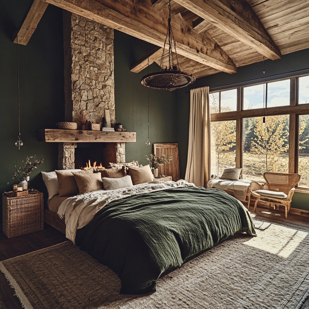 green farmhouse bedroom ideas 44