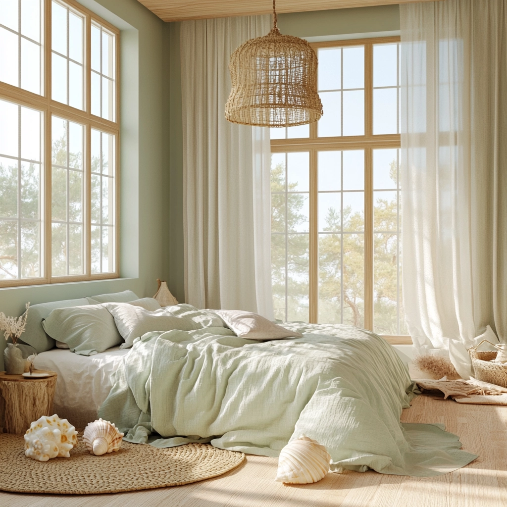 green farmhouse bedroom ideas 49