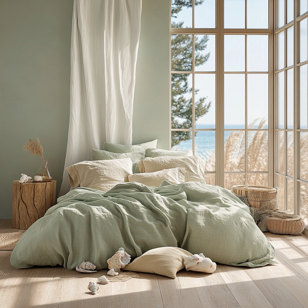 green farmhouse bedroom ideas 50