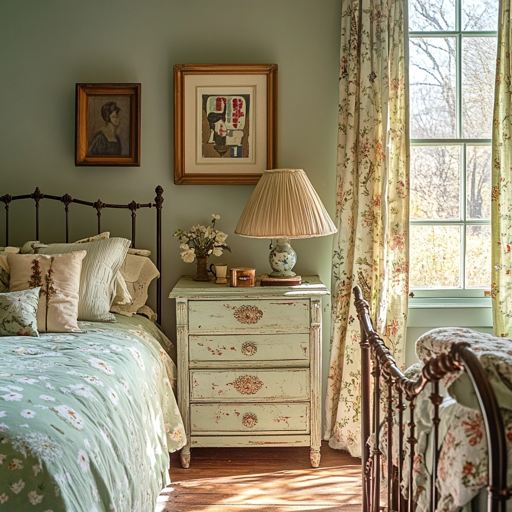 green farmhouse bedroom ideas 53