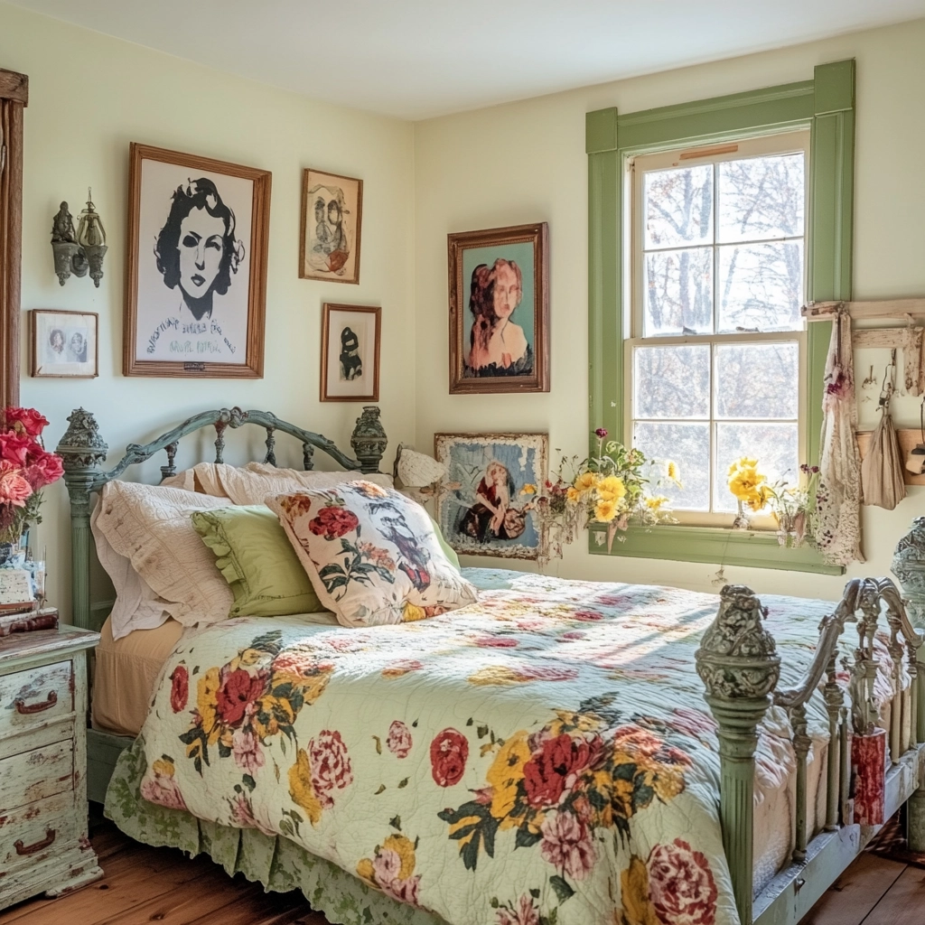 green farmhouse bedroom ideas 54