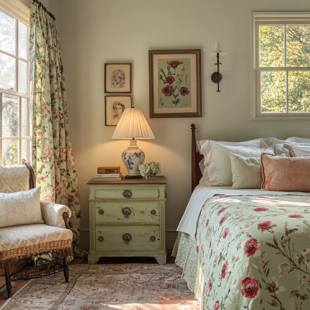 green farmhouse bedroom ideas 55