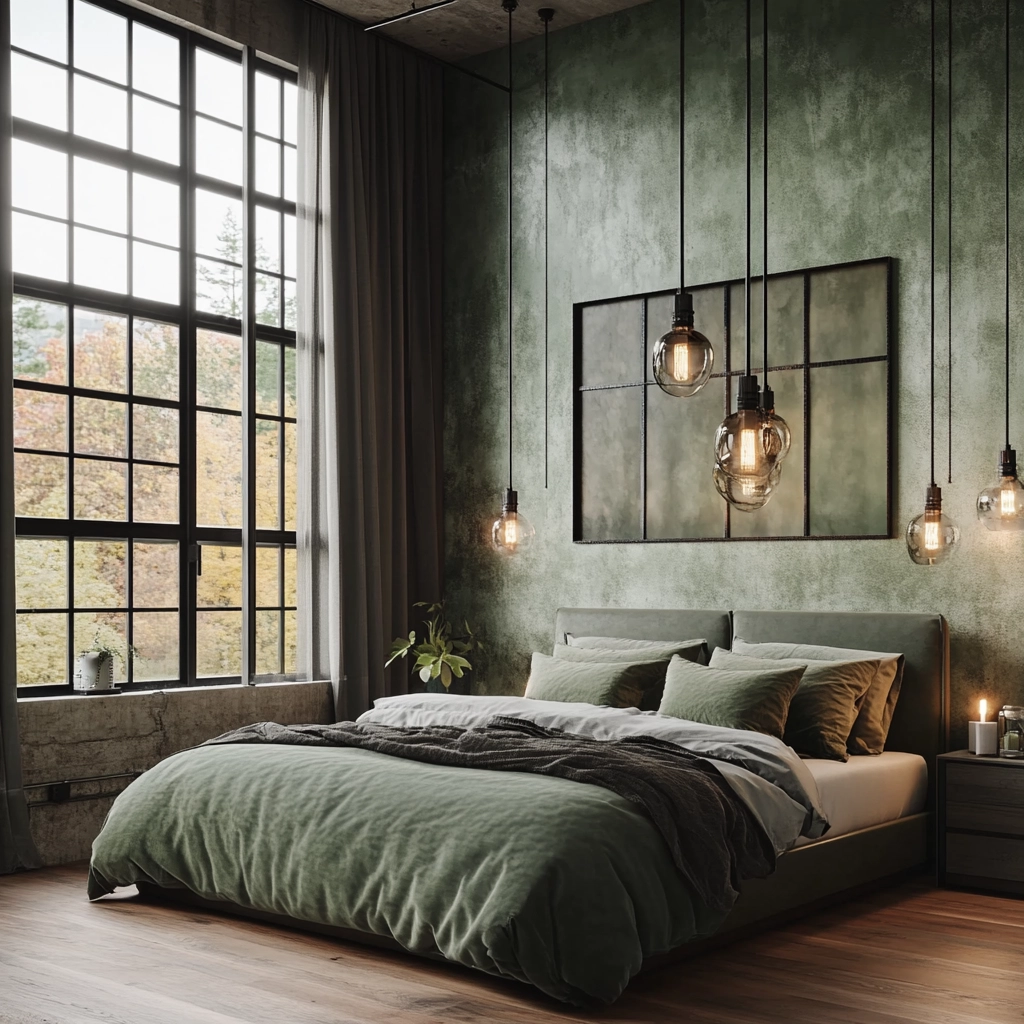 green farmhouse bedroom ideas 57