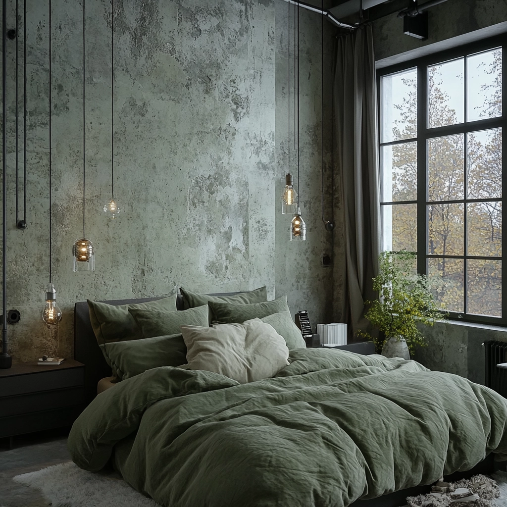 green farmhouse bedroom ideas 59