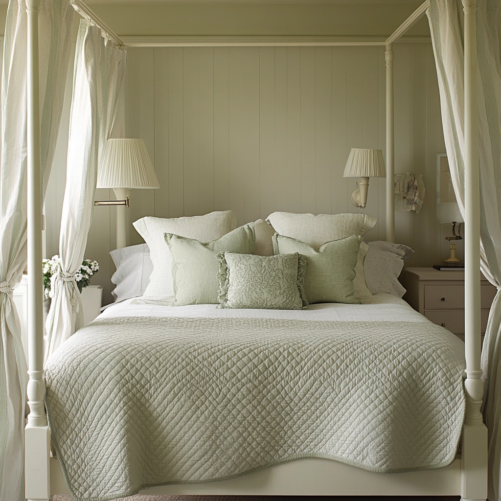 green farmhouse bedroom ideas 61