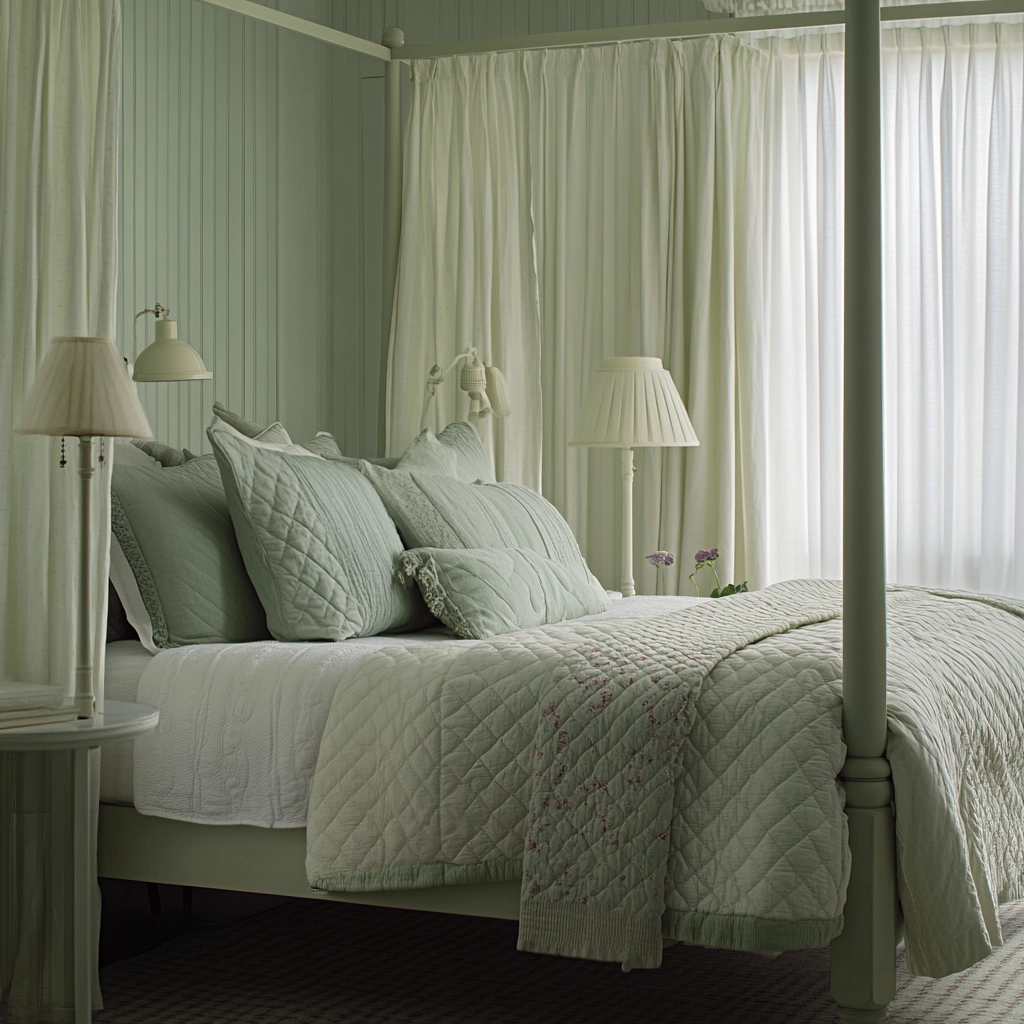 green farmhouse bedroom ideas 63