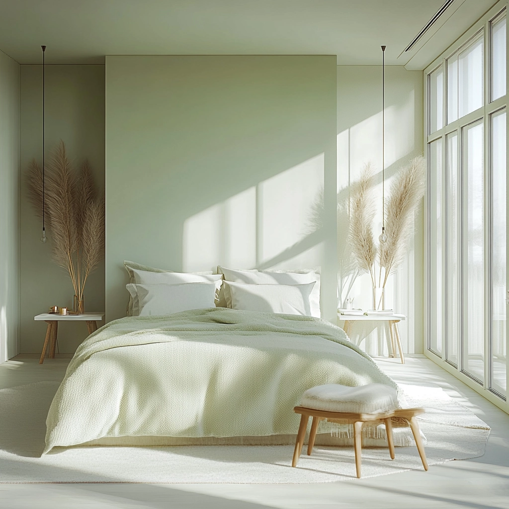 green farmhouse bedroom ideas 73