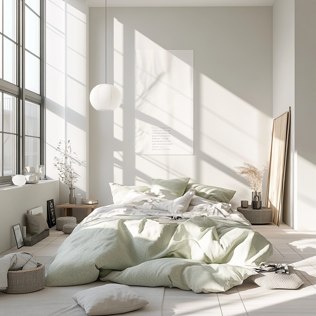 green farmhouse bedroom ideas 75
