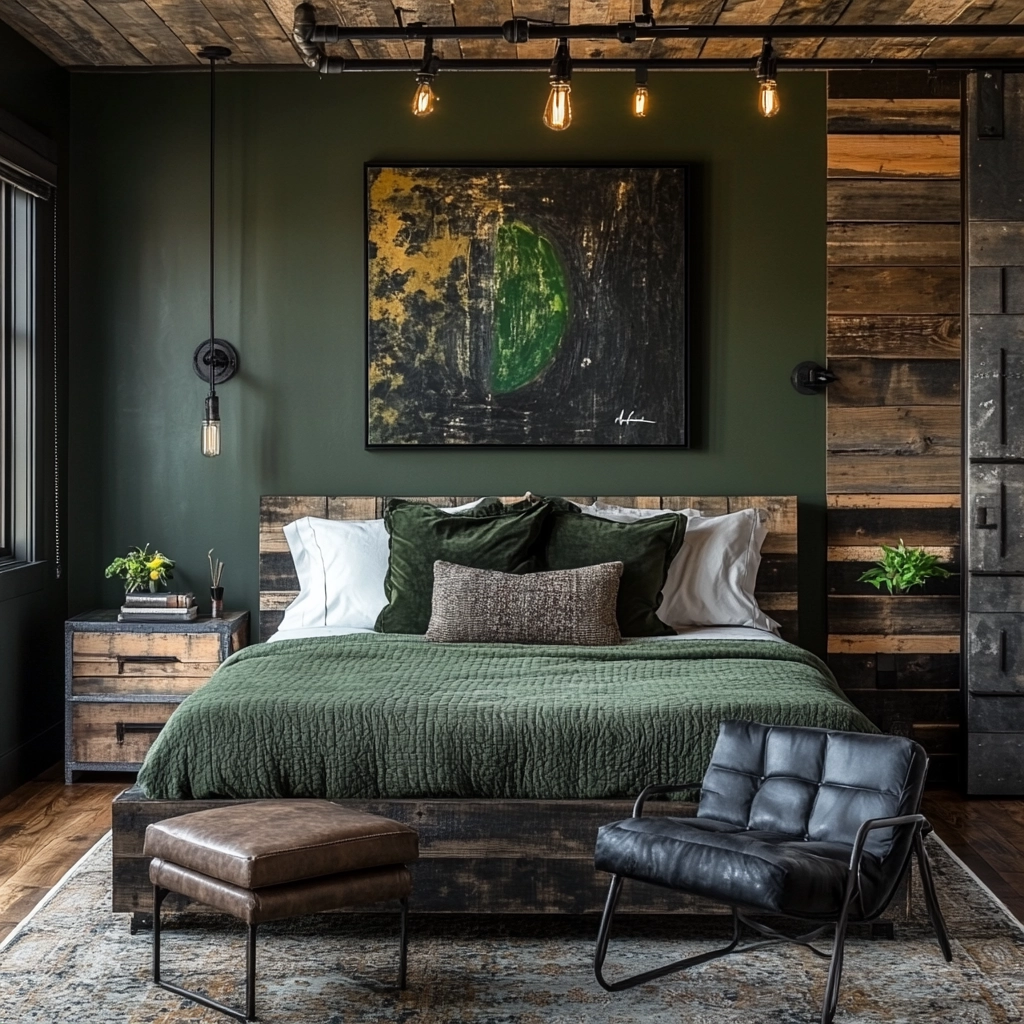 green farmhouse bedroom ideas 78