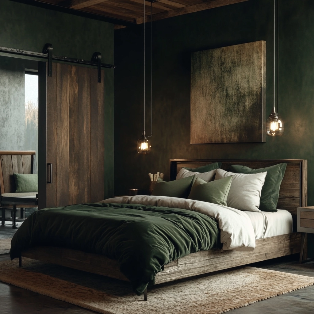 green farmhouse bedroom ideas 79