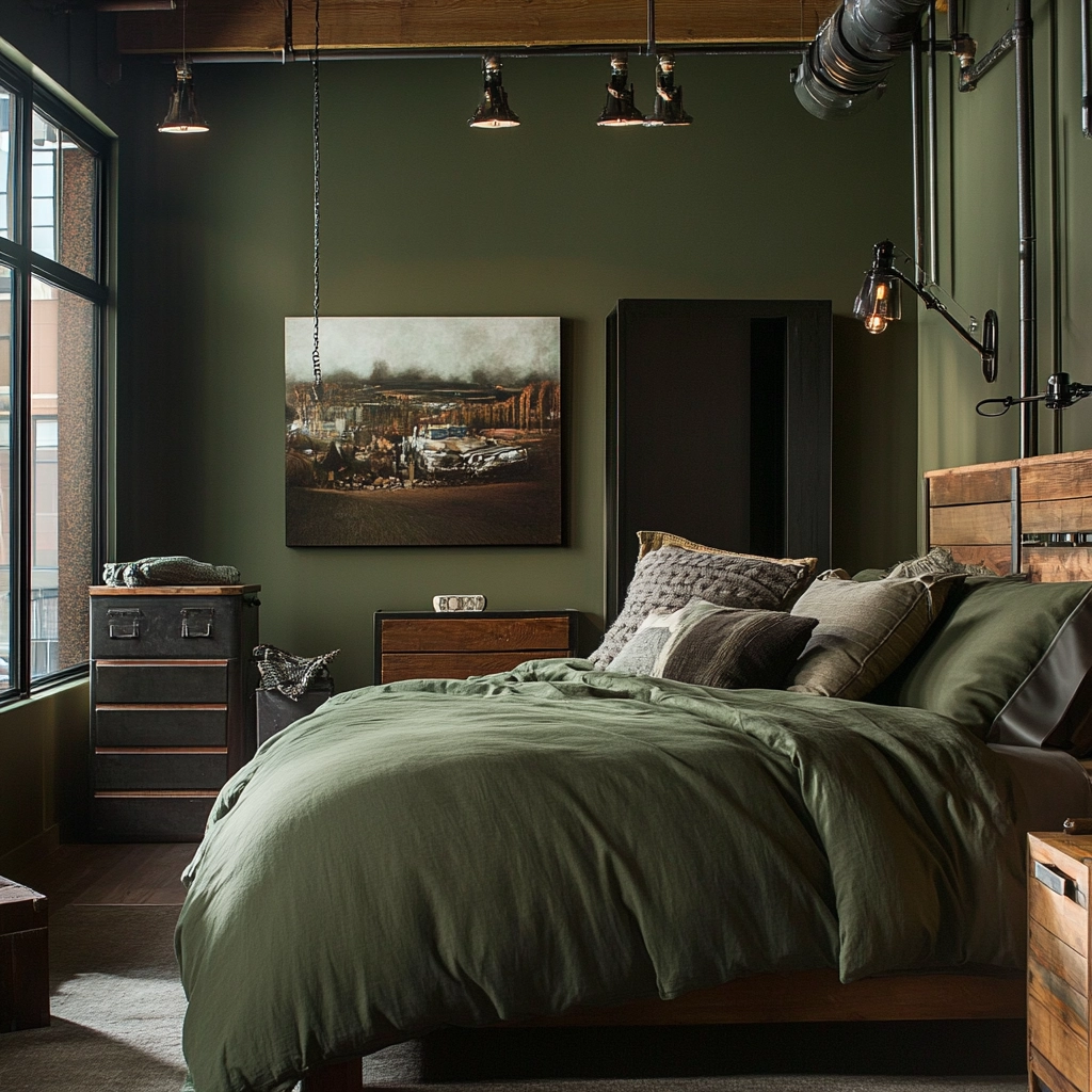 green farmhouse bedroom ideas 80