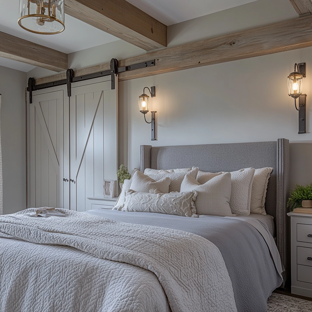grey farmhouse bedroom 40
