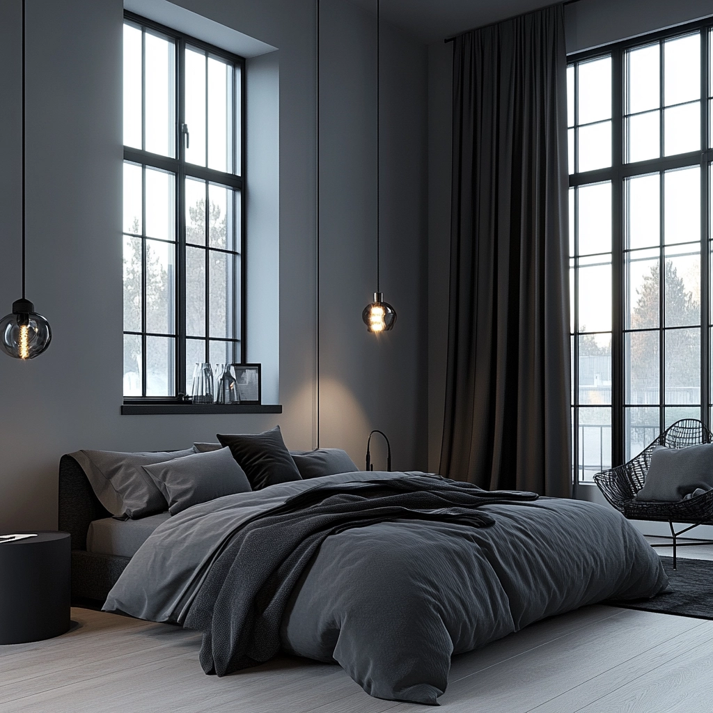 grey farmhouse bedroom 65