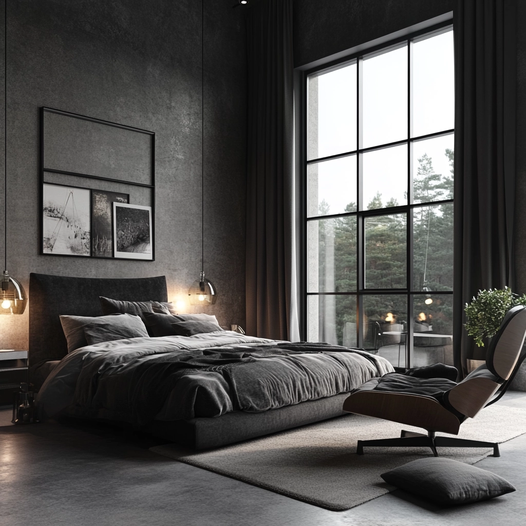 grey farmhouse bedroom 68