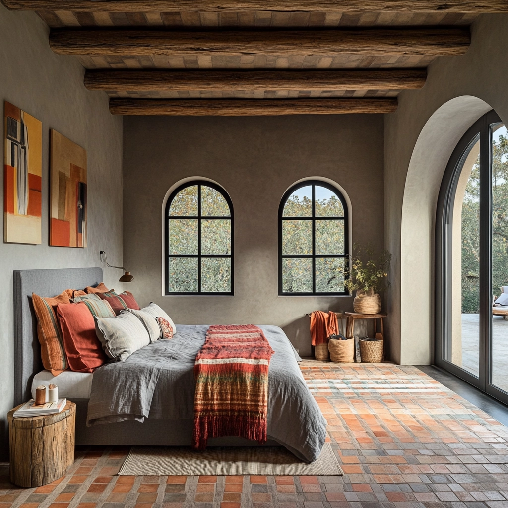 grey farmhouse bedroom 70