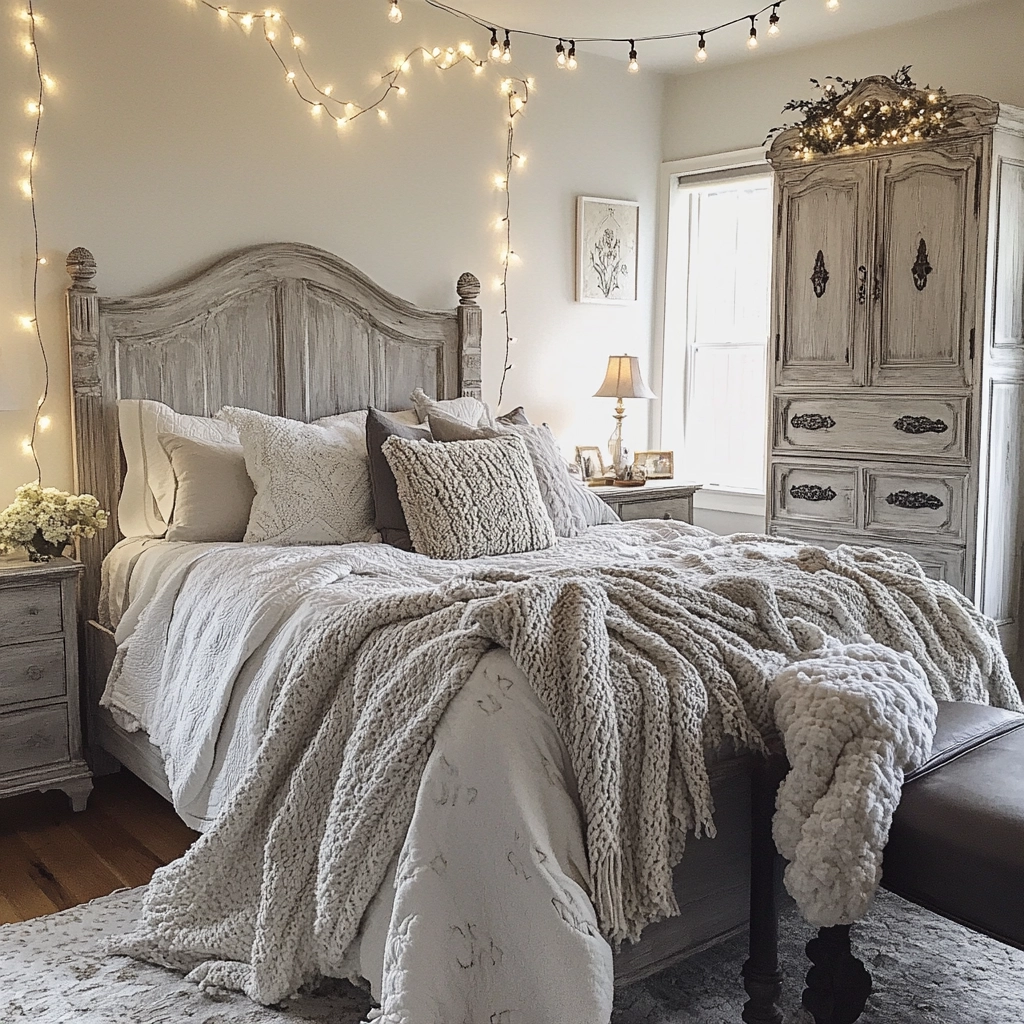 grey farmhouse bedroom 77