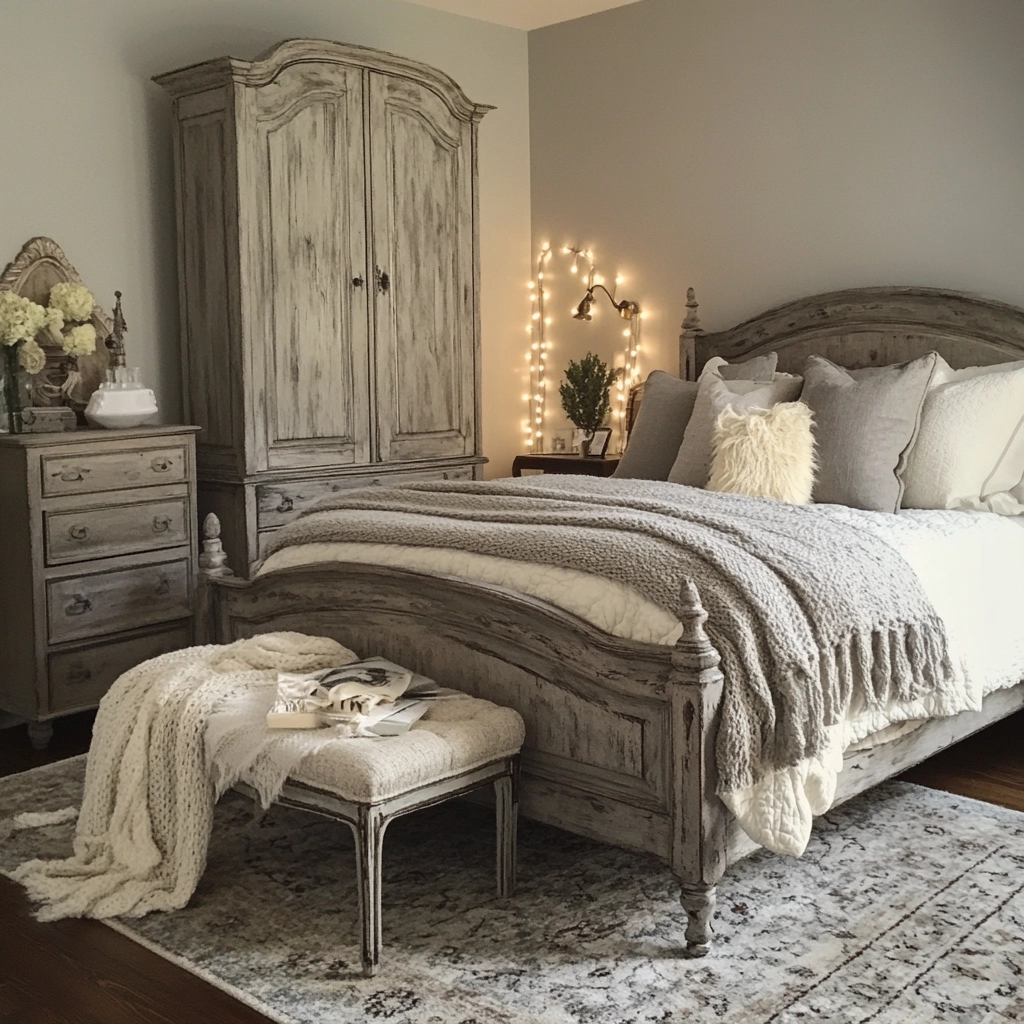 grey farmhouse bedroom 80