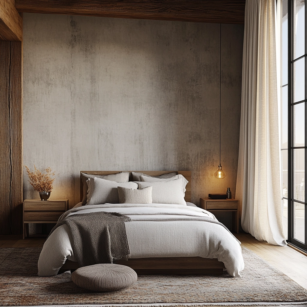 industrial farmhouse bedroom 16
