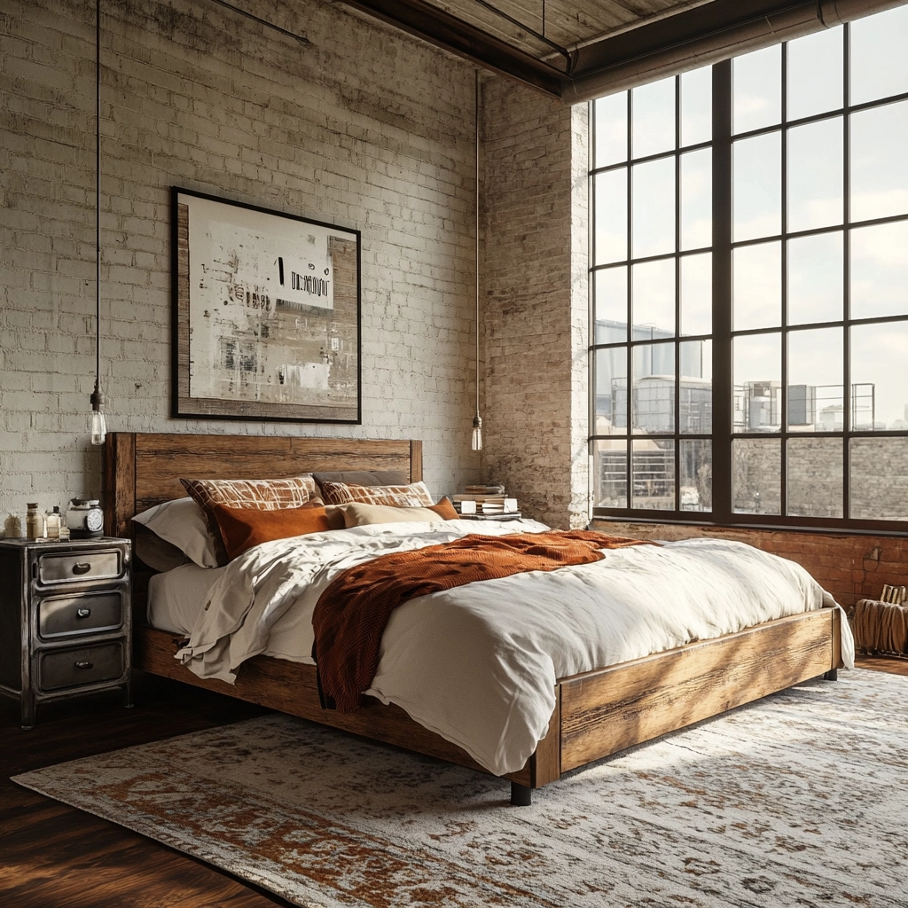 industrial farmhouse bedroom 2