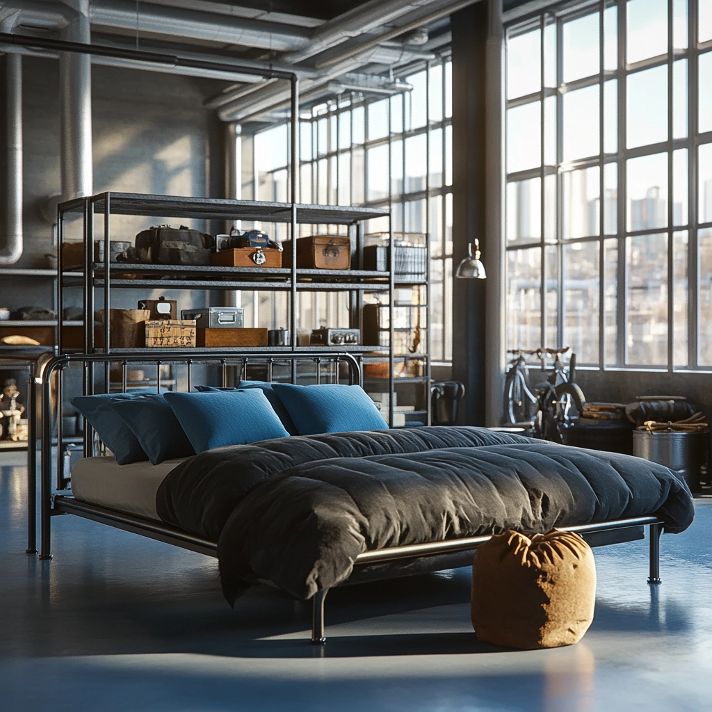 industrial farmhouse bedroom 27