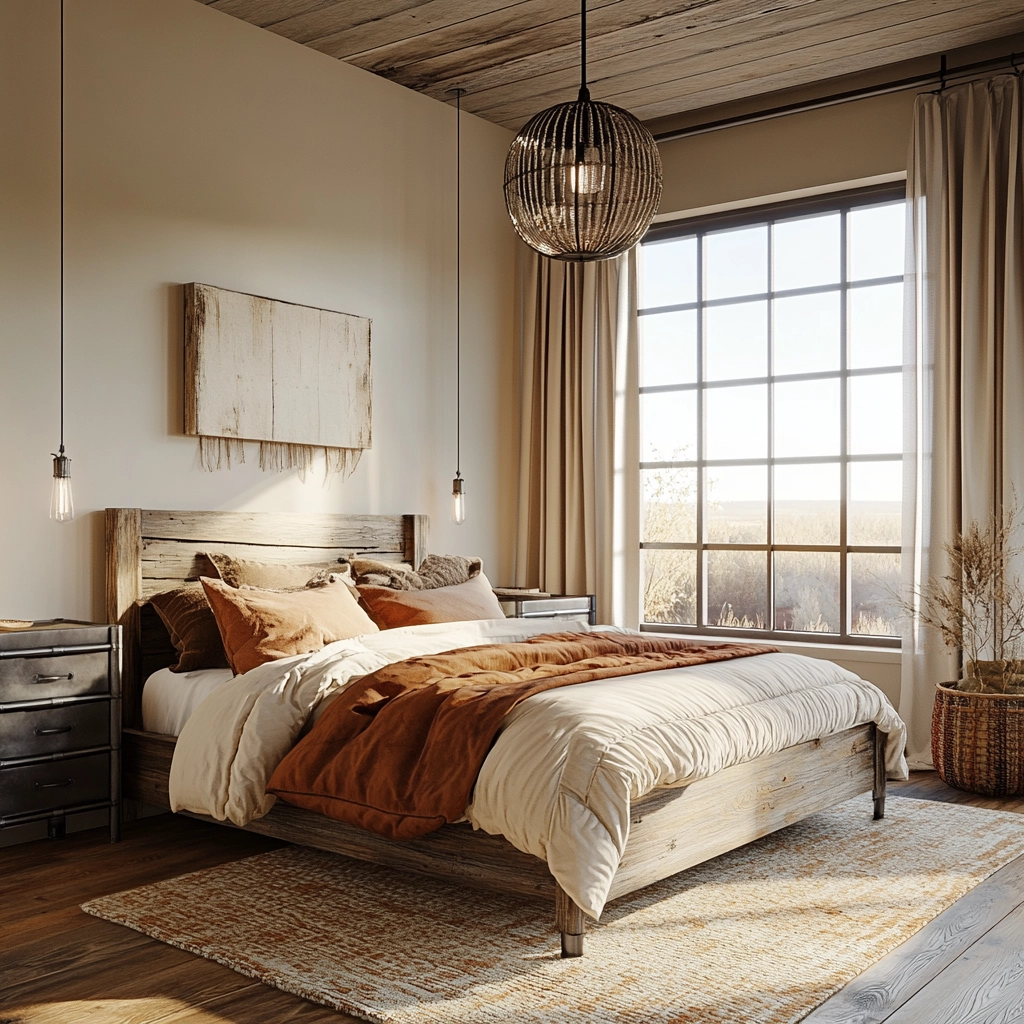 industrial farmhouse bedroom 4