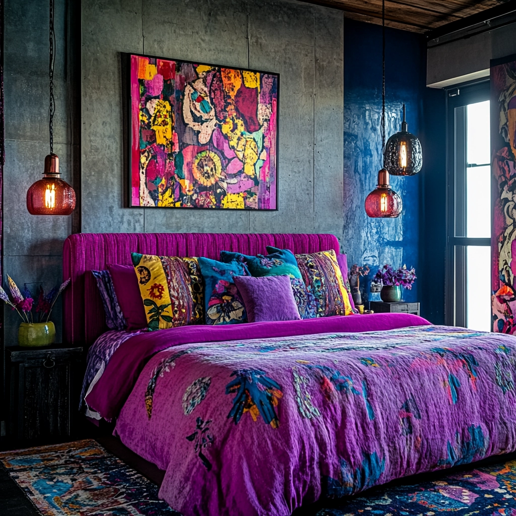 industrial farmhouse bedroom 55