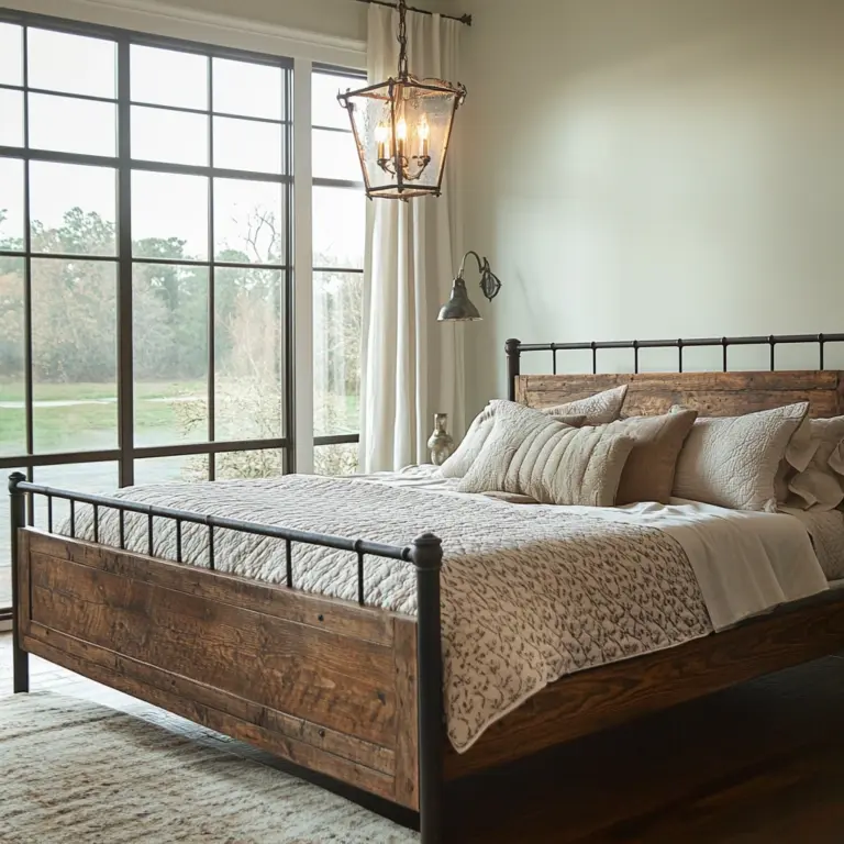 industrial farmhouse bedroom ideas 1