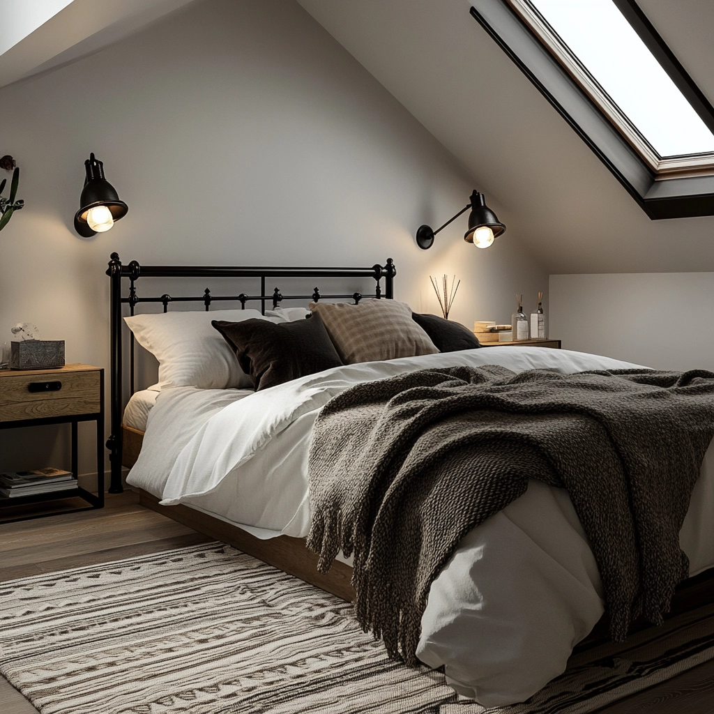 industrial farmhouse bedroom ideas 15