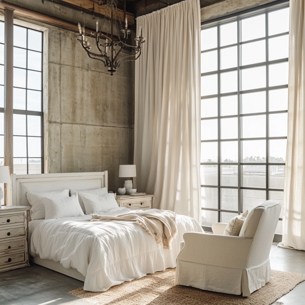 industrial farmhouse bedroom ideas 17