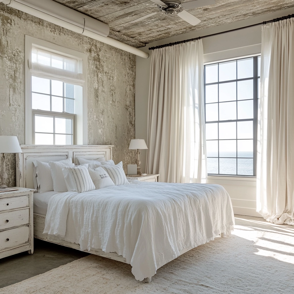 industrial farmhouse bedroom ideas 19