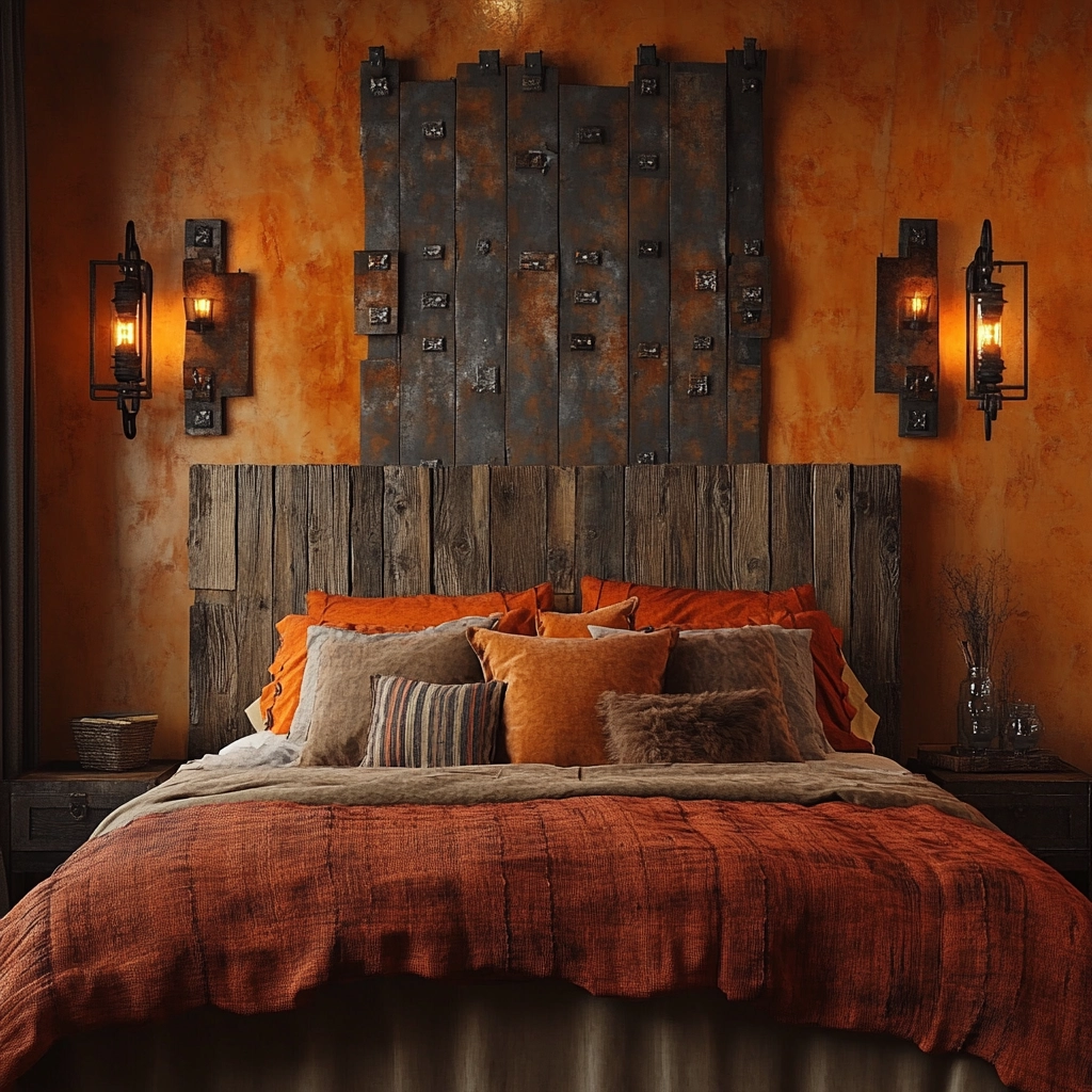 industrial farmhouse bedroom ideas 26