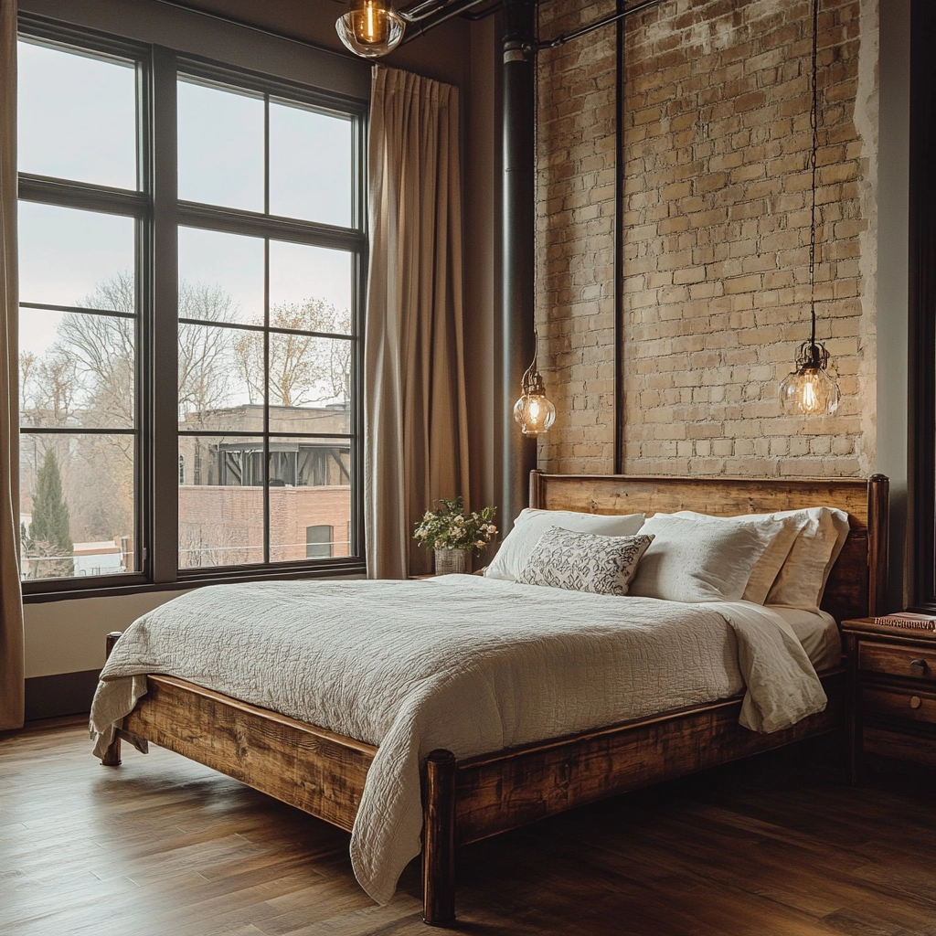 industrial farmhouse bedroom ideas 3