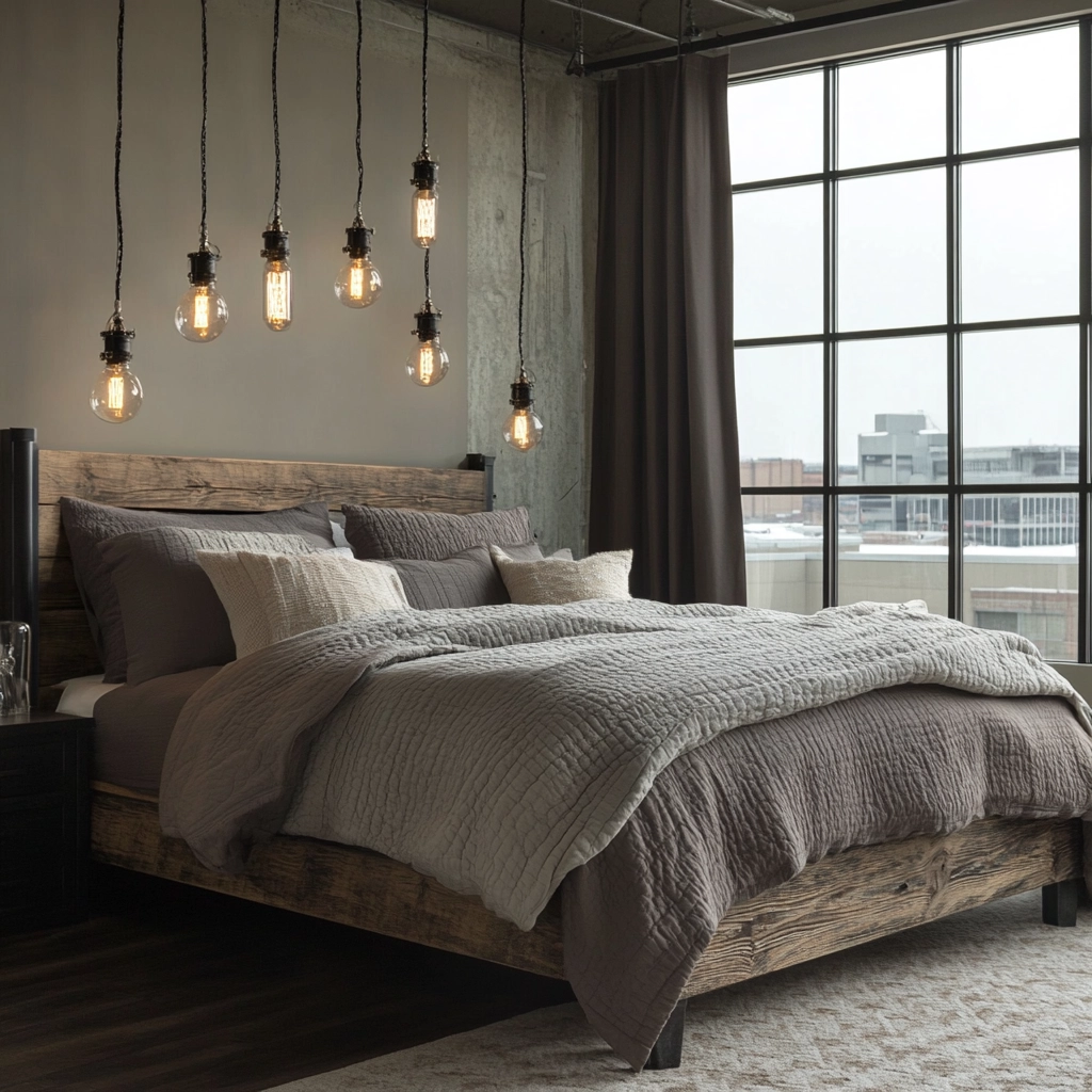industrial farmhouse bedroom ideas 4