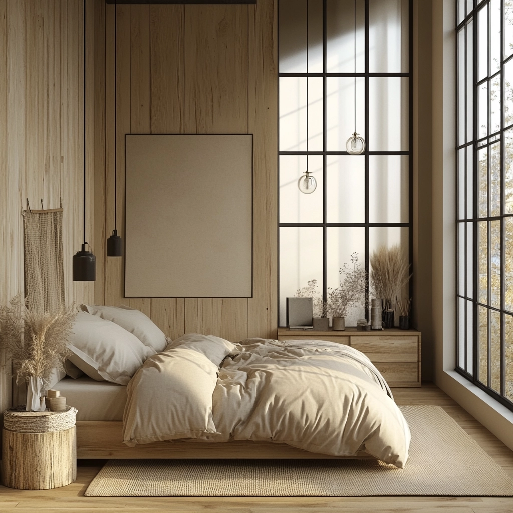 industrial farmhouse bedroom ideas 42