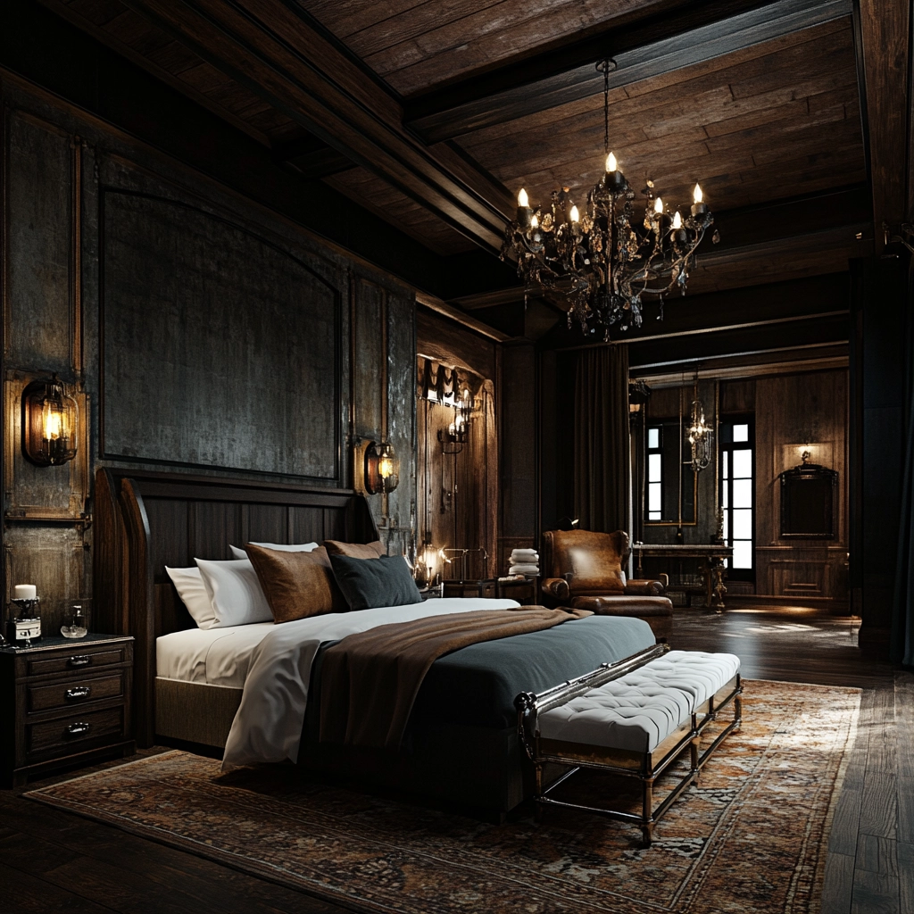 industrial farmhouse bedroom ideas 48