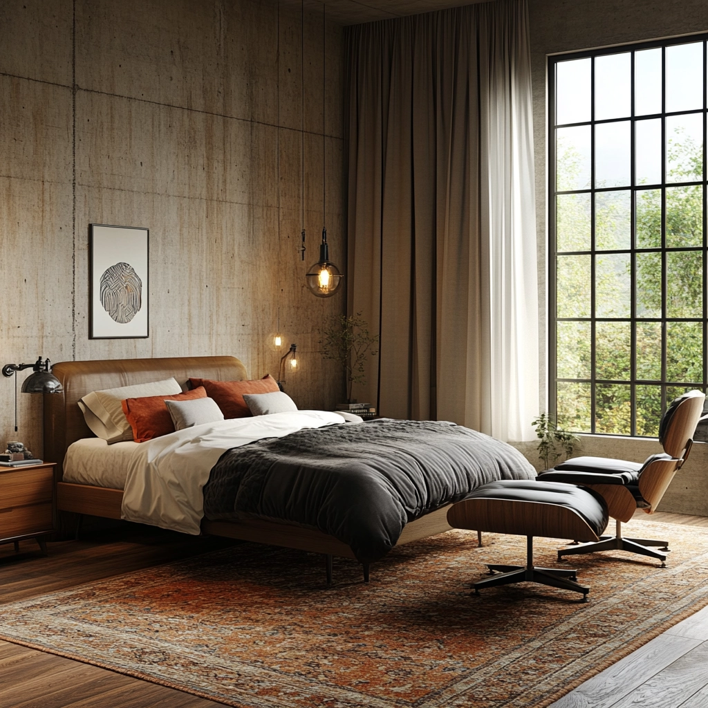 industrial farmhouse bedroom ideas 54