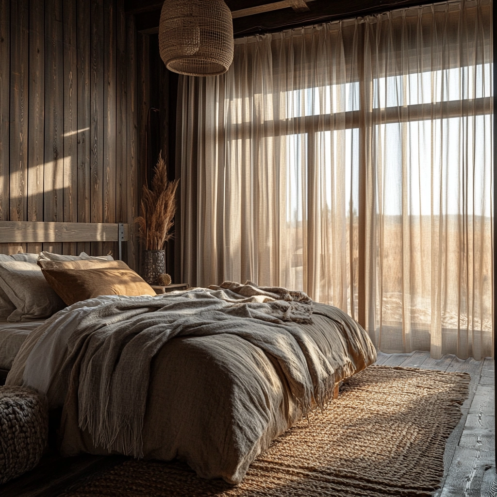 industrial farmhouse bedroom ideas 65