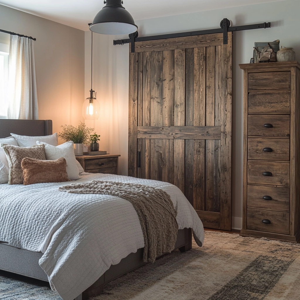 industrial farmhouse bedroom ideas 8