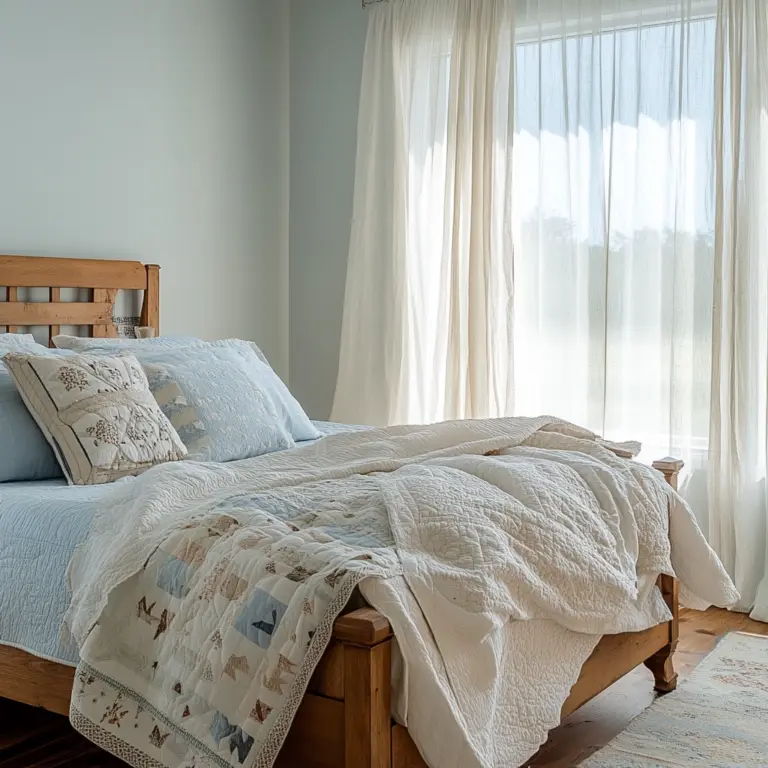 light blue farmhouse bedroom 1