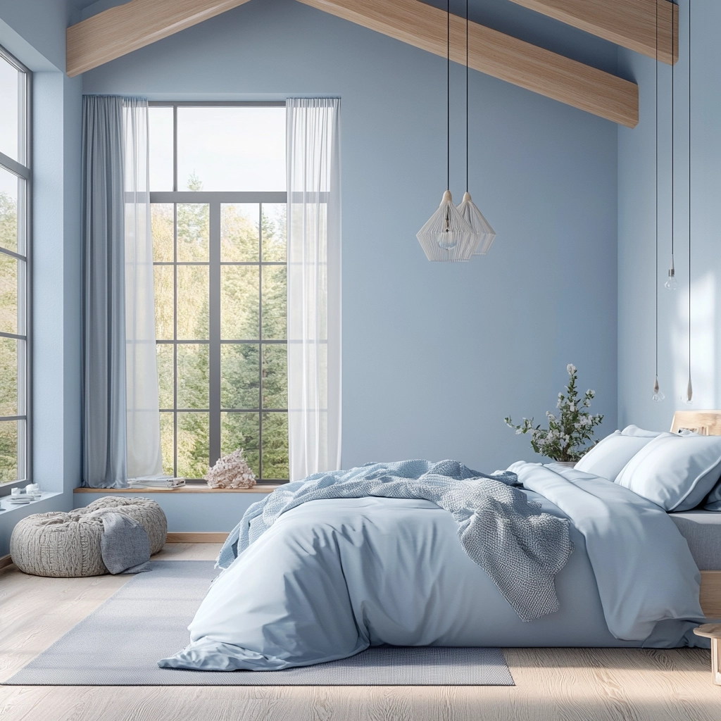 light blue farmhouse bedroom 10