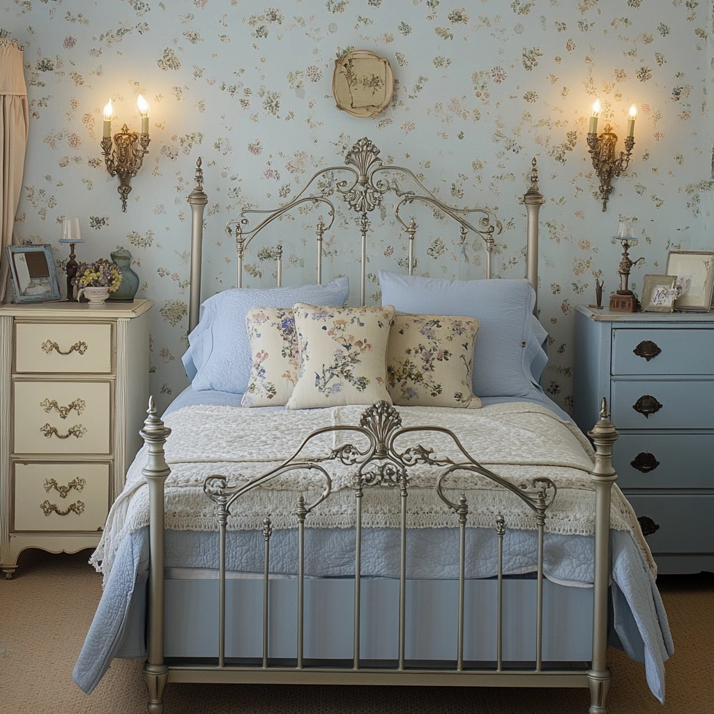light blue farmhouse bedroom 18