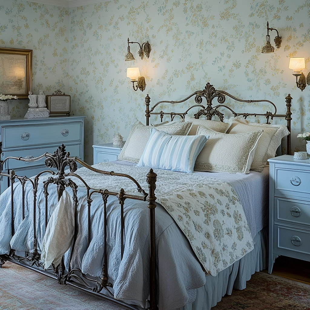light blue farmhouse bedroom 19