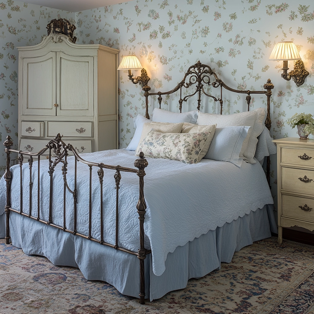 light blue farmhouse bedroom 20