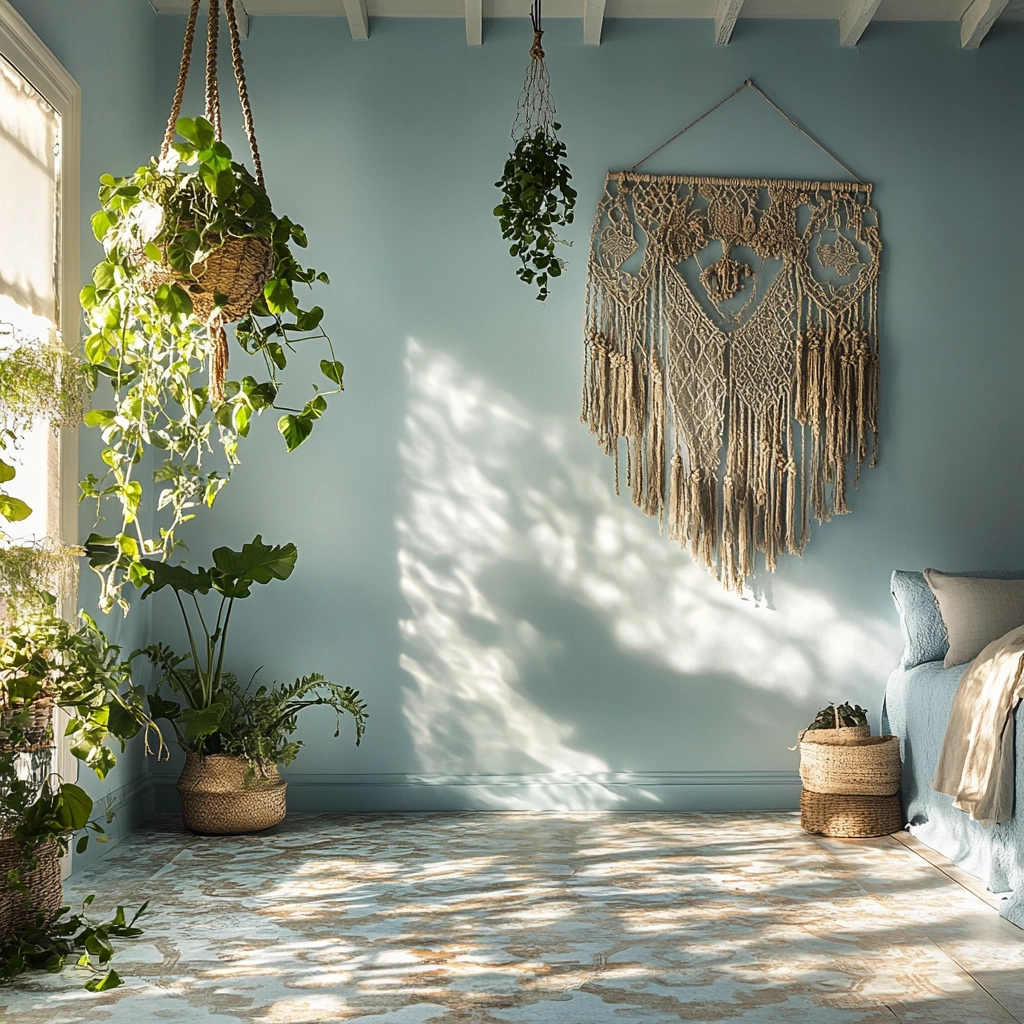 light blue farmhouse bedroom 23