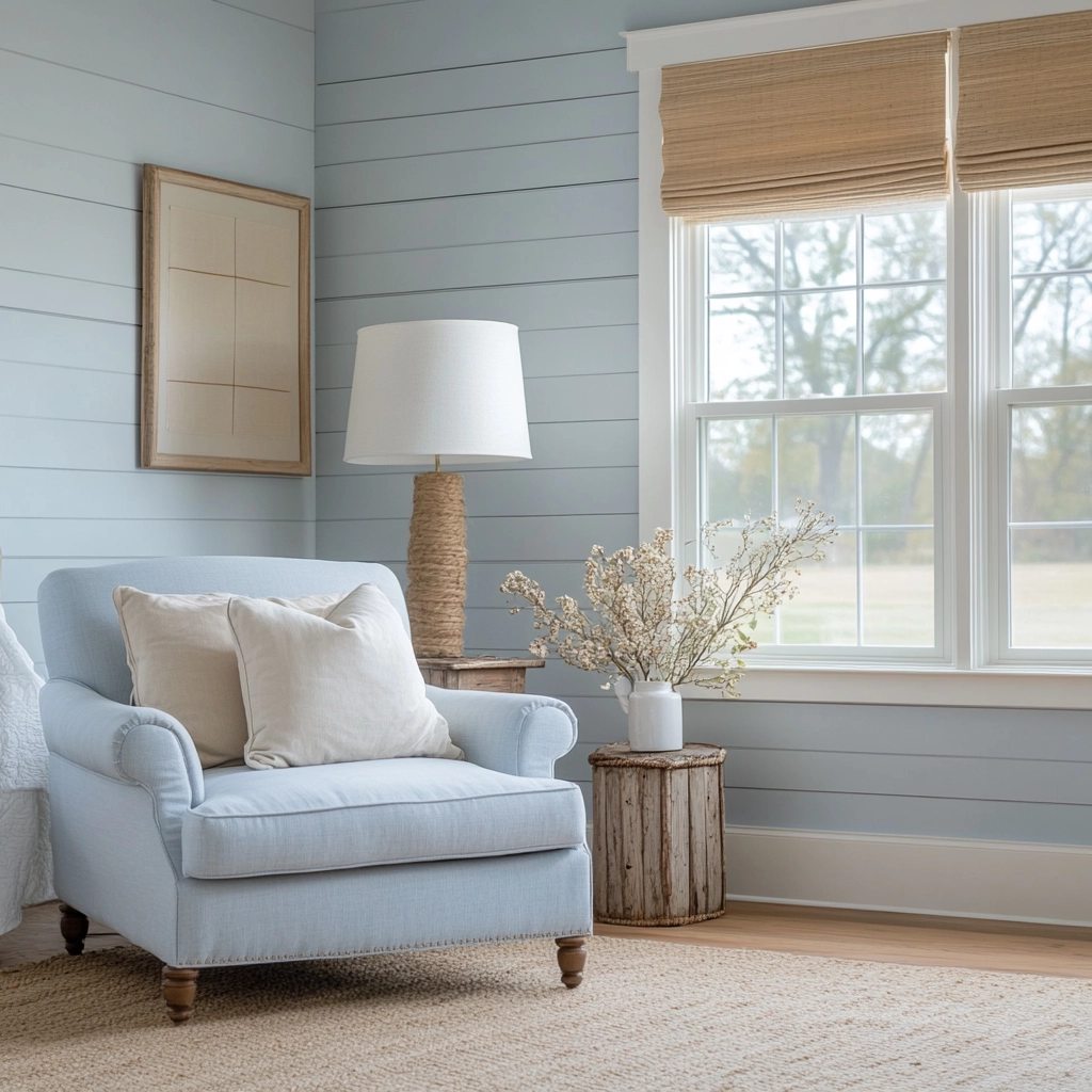 light blue farmhouse bedroom 29