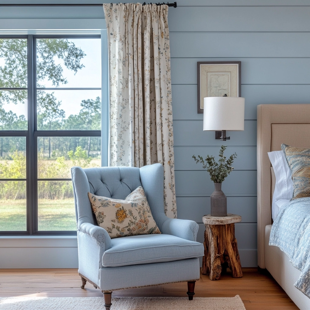 light blue farmhouse bedroom 31