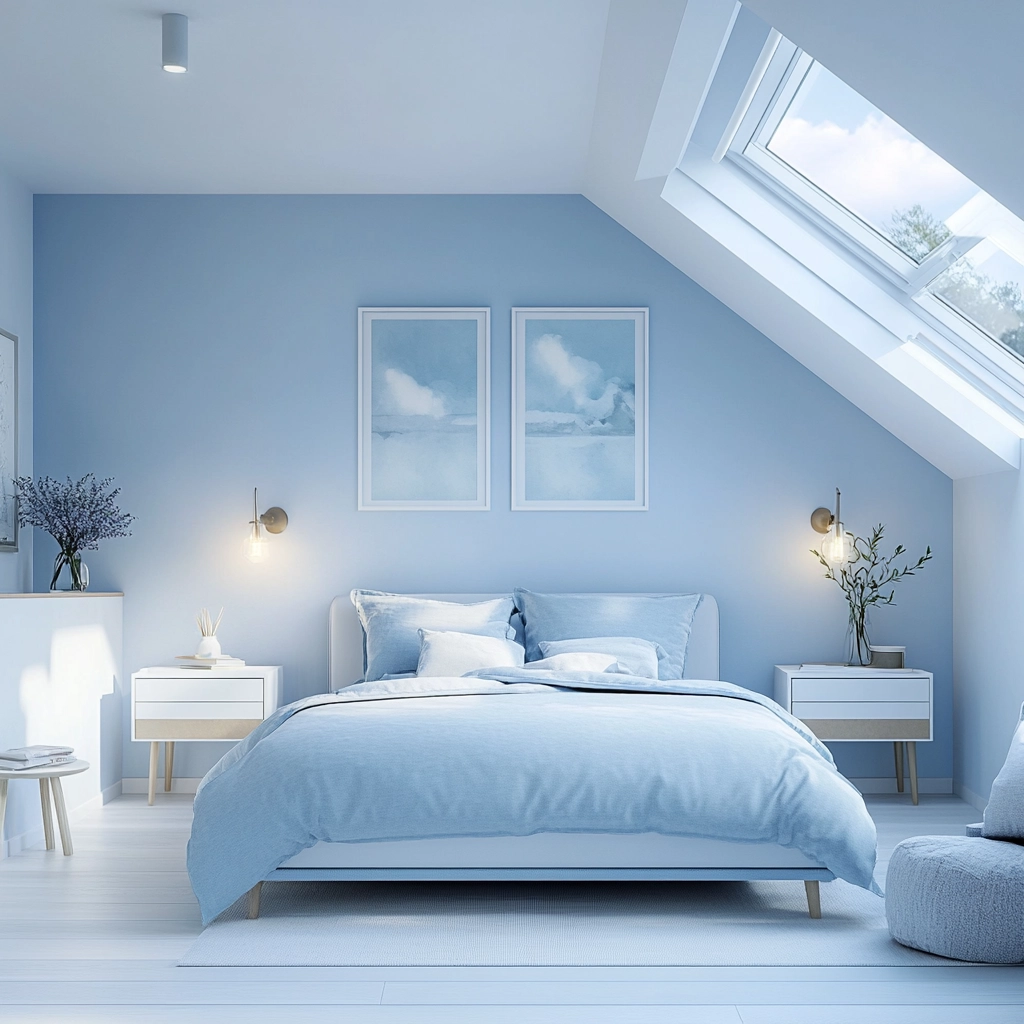 light blue farmhouse bedroom 45