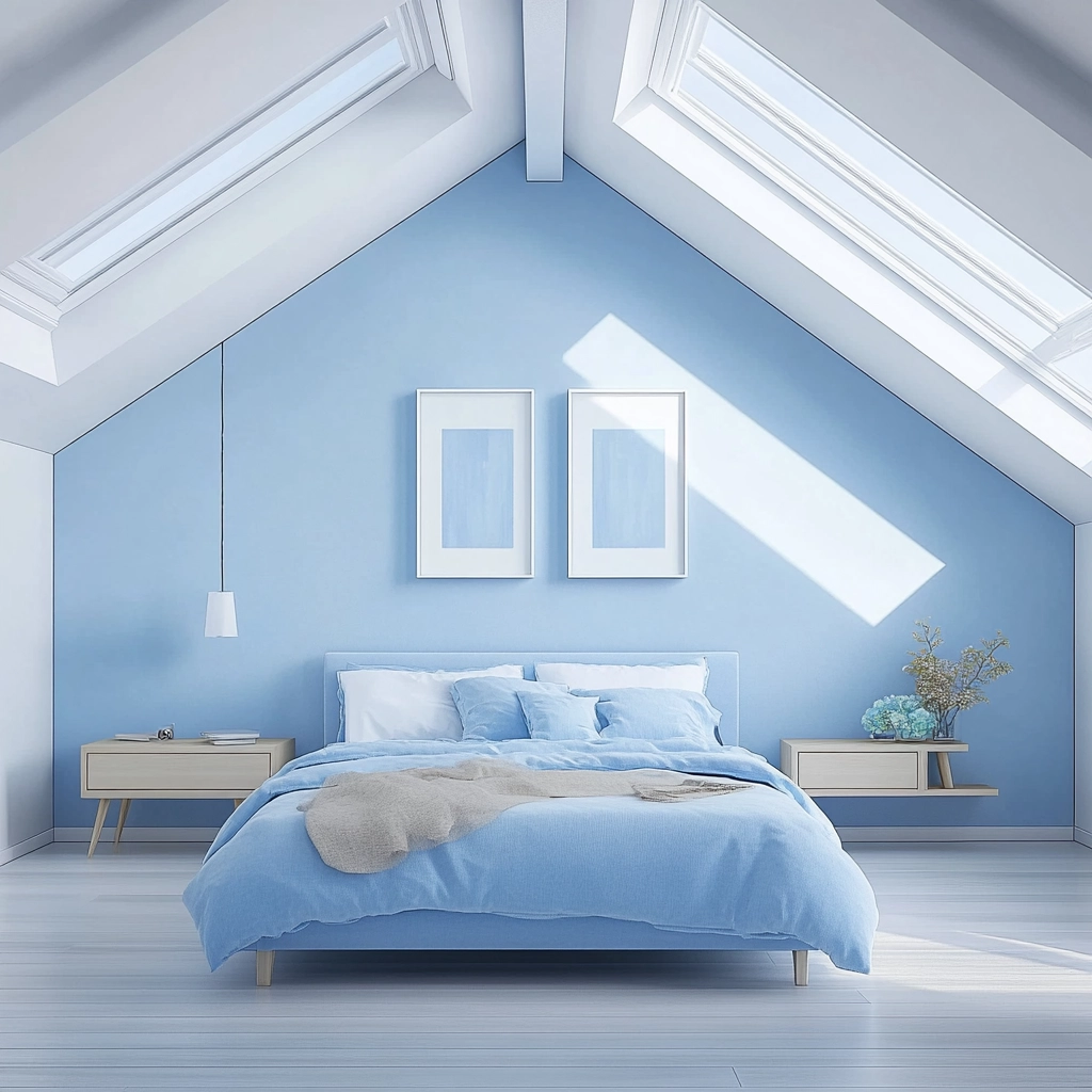 light blue farmhouse bedroom 46